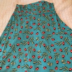 LulaRoe Blue Ladybug skirt